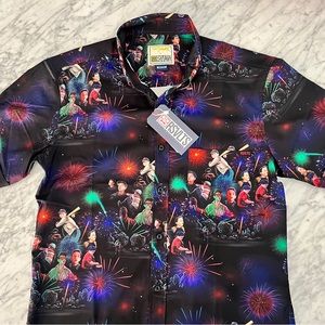 RSVLTS sandlot Nightgame (fireworks) short sleeve Men’s Med NWT